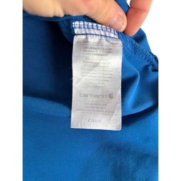 Carhartt 2XL Blue V-Neck Short Sleeve Scrub Top With Pockets - Picture 10 of 10